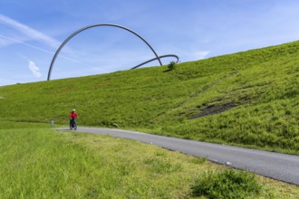 The Hoheward spoil tip, main part of the Hoheward Landscape Park, horizontal observatory, cycle