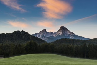 Watzmann, sunrise, Berchtesgadener Land, Upper Bavaria, Bavaria, Germany, Europe