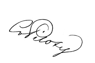 Signature, handwriting of Karl Piloth, historical, digital reproduction of an original from the