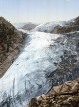 Buerbrae, Buarbreen, Glacier, Odde, Odda, Hardangerfjord, Norway, View from 1885, Historical,