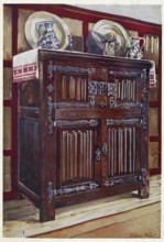 Furniture from around the turn of the century 1900, Oak double hutch. The property of Guy Laking,