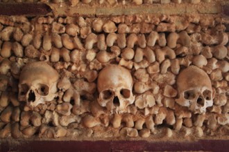 Capela dos Ossos, Bone Chapel, an ossuary in Faro, Portugal, which belongs to the 18th century