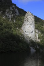 Wallachia, statue of the Dacian king Decebalus, Decebalus Rex Dragan Fecit, 40 metre high statue