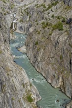 Massa Gorge, river, glacier, tourism, travel, Aletsch Glacier, Valais, Switzerland, Europe