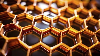 Abstract artwork based on the hexagonal patterns of a honeycomb highlighting efficient structural