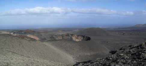 Volcanic landscape, Montañas del Fuego, Fire Mountains, Timanfaya National Park, Lanzarote, Canary