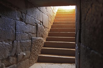 Tigray region, stone steps, tombs of King Kaleb and Gebre Maskal, north-east of the city of Axum,