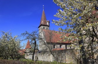 Fortified church from the Middle Ages, fortified church, Effeltrich in Franconian Switzerland,