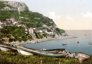 Runswick Bay, Whitby, a historic harbour town on the North Sea coast of the county of Yorkshire in