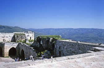 Crusader castle Krak des Chevaliers, Syria in 1998