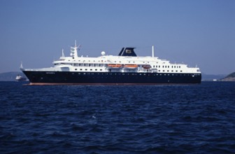 The cruise liner MV Minerva from Swan Hellenic is on holiday cruises in Izmir, Turkey, in 1997,