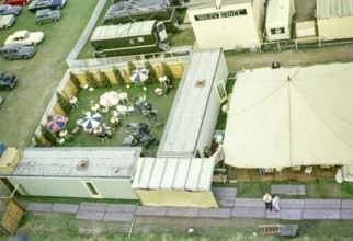 ATV television ITV outside broadcast, tennis tournament at Wimbledon, England, United Kingdom 1967