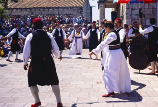 Folk dances in Cilipi, Croatia, 1979, Europe