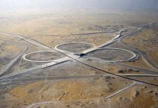 Expansion of the infrastructure of the Dhahran motorway junction, Saudi Arabia, built in the