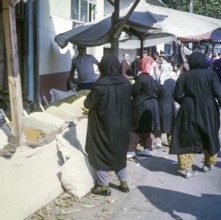 Selling food at a street market, Yalova, Turkey 1974