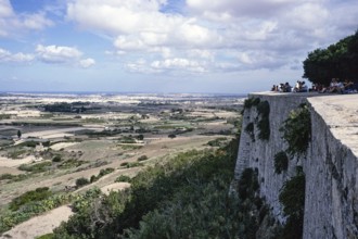 View over Valletta from the city wall of Mdina, Malta 1998