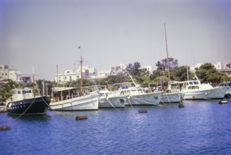 Yachts moored in Sliema Creek, Malta, Europe 1971, Europe