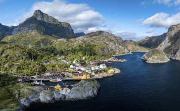 Fishing village Nusfjord, Flakstadoya, Lofoten, Norway, Europe