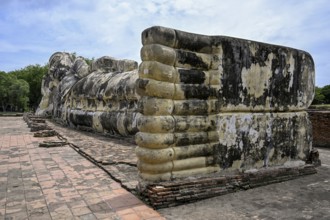 Reclining Buddha in Wat Lokayasutharam, Temple of the Resting Buddha, Ayutthaya, Ayutthaya