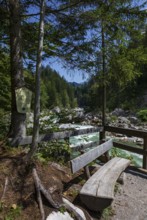 Mountain stream, Triftsteig along the Saalach near Lofer, Saalachtal, Pinzgau, Salzburg province,