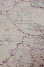 Symbol photo map of Botswana