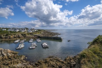 Pors Poulhan, Brittany, France - The picturesque harbour in Pors-Poulhan on the Route du Vent