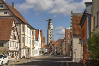 Mould tower in Lauingen Donau, Bavaria, Germany, Europe