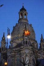 Church of Our Lady Dresden during Advent, Dresden, Saxony, Germany, Europe