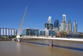 Buenos Aires, Argentina, The Puente de la Mujer (Women's Bridge) is located in the harbour of