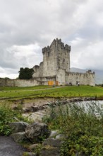 Ross Castle ruins on the lakeshore, Lough Leane, Killarney National Park, Ring of Kerry scenic