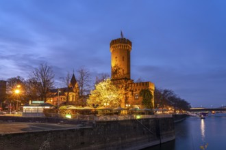 The Malakoff Tower at dusk, Cologne, North Rhine-Westphalia, Germany, Europe