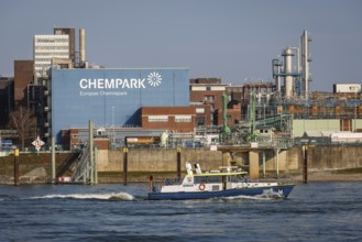 Leverkusen, North Rhine-Westphalia, Germany - Bayer Chempark Leverkusen, plant site on the Rhine,