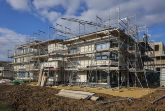 Duisburg, North Rhine-Westphalia, Germany, residential construction in a new development area,