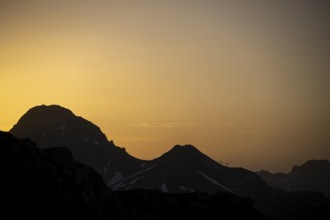 Summit in the morning light, Lech, Lechquellengebirge, Vorarlberg, Austria, Europe