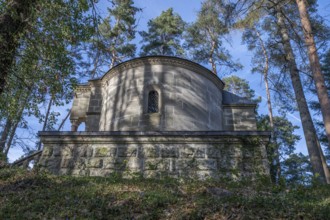 Mausoleum of the Tucher family in the forest, Simmelsdorf, Middle Franconia, Bavaria, Germany,