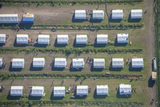 Tent camp, tent, accommodation, emergency accommodation, asylum, asylum seekers, aerial view,