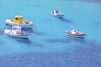 Fishing boats, Heronissos, Sifnos Island, Cyclades Islands, Greece, Europe