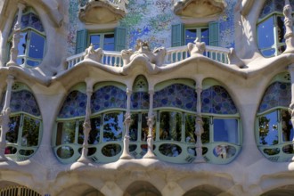 Casa Batlló by Antoni Gaudi, Modernisme, Barcelona, Catalonia, Spain, Europe