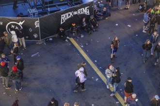 Adenau, Germany, 8 June 2024: Fans at the Rock am Ring Festival. The festival takes place at the