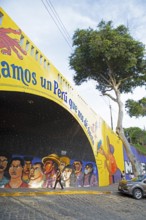 Painted subway in the Barranco district, Lima, Peru, South America