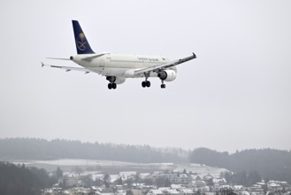 Aircraft Saudi Arabian Airlines, Airbus A320-200, HZ-ASC, Zurich Kloten, Switzerland, Europe