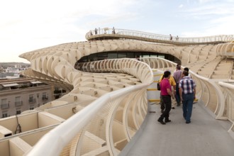 Metropol Parasol wooden structure in Plaza La Encarnación, Seville, Spain, architect Jürgen