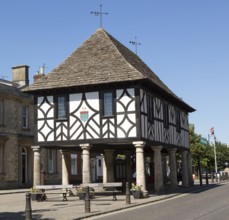 Town Hall building original seventeenth century restored 1889 now a museum, Royal Wootten Bassett,