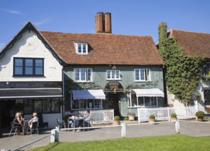 Tea rooms and antique shop in the attractive tourist honeypot village of Finchingfield, Essex,