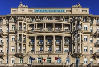 Hotel Savaia Excelsior Palace, waterfront promenade, Trieste, harbour city on the Adriatic, Friuli,