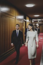 (R-L) Annalena Bärbock (Alliance 90/The Greens), Federal Foreign Minister, meets Mihai Popsoi,