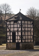 Pigeon tower in the courtyard of Canstein Castle, Canstein Castle, Marsberg, Sauerland, North