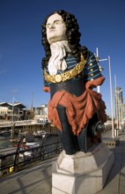 Ship's figurehead, Gunwharf Quays, Portsmouth, Hampshire, England, United Kingdom, Europe