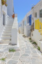 Man riding mule, Kastro, Sifnos Island, Cyclades Islands, Greece, Europe