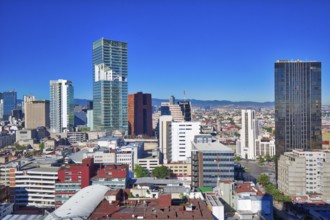 Mexico City, Mexico-10 December, 2018: Mexico City Financial center district close to Paseo De